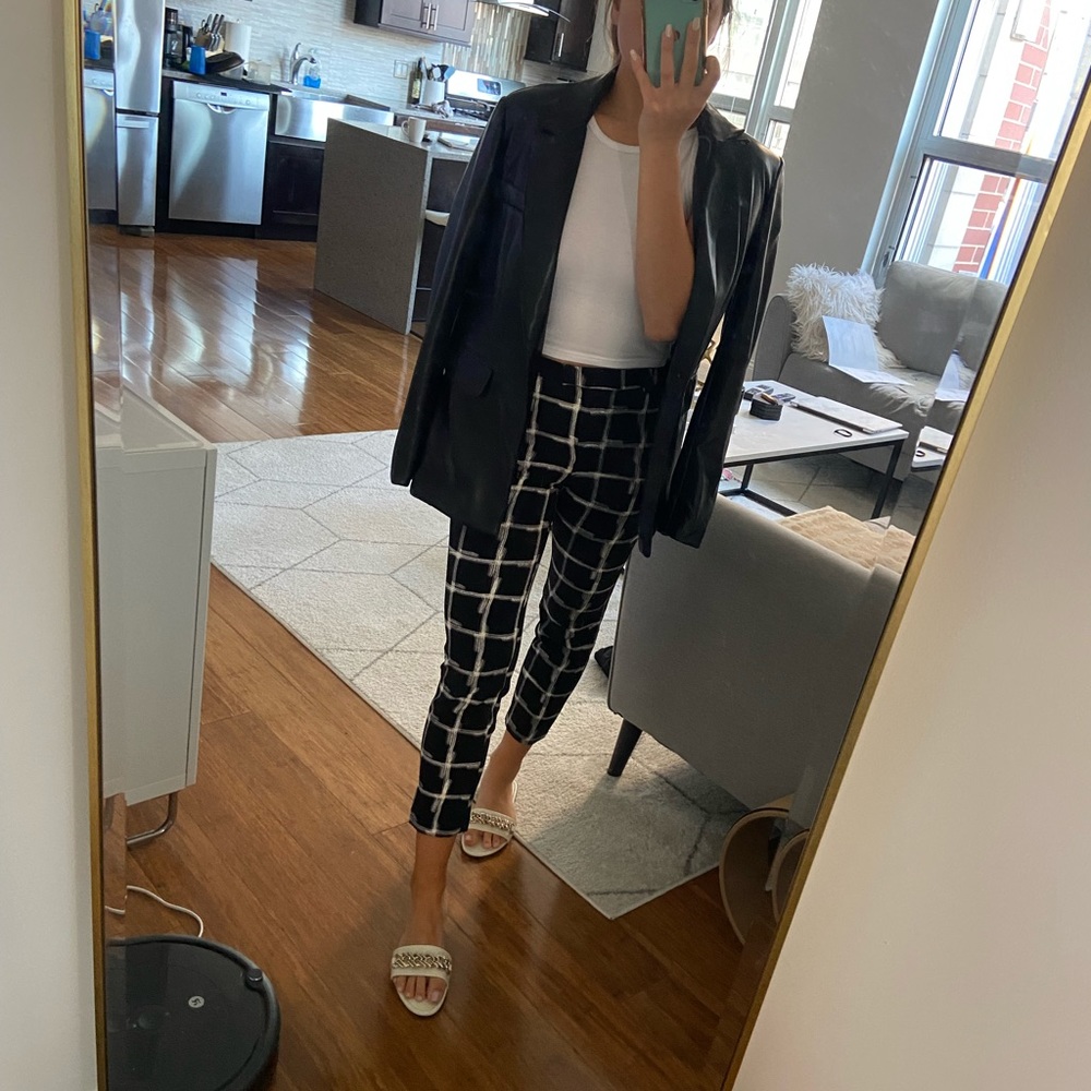 Topshop checkered trouser